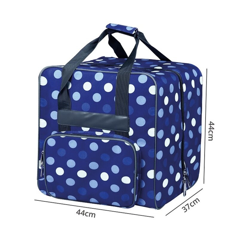 Tasche Blau/Punkte für Overlock 44x37x41cm